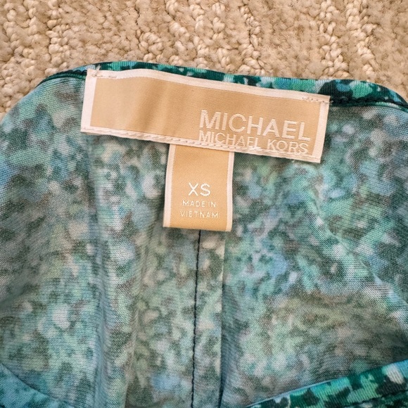 MICHAEL Michael Kors Multi Color Printed Flounce-Hem Dress XS - Picture 11 of 12